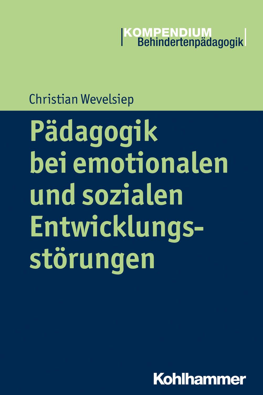 Cover: 9783170234352 | Pädagogik bei emotionalen und sozialen Entwicklungsstörungen | Buch