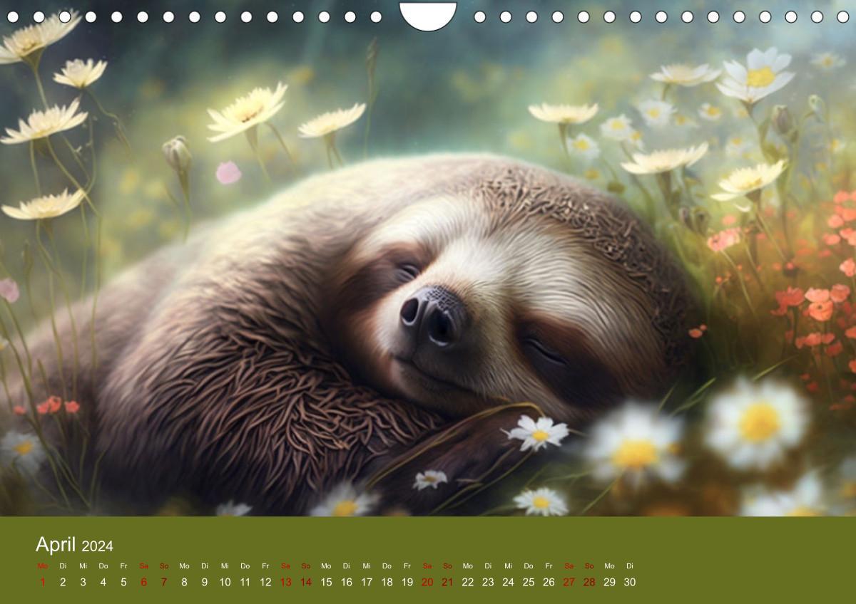 Bild: 9783675421981 | Der Kalender für echte Faultiere (Wandkalender 2024 DIN A4 quer),...