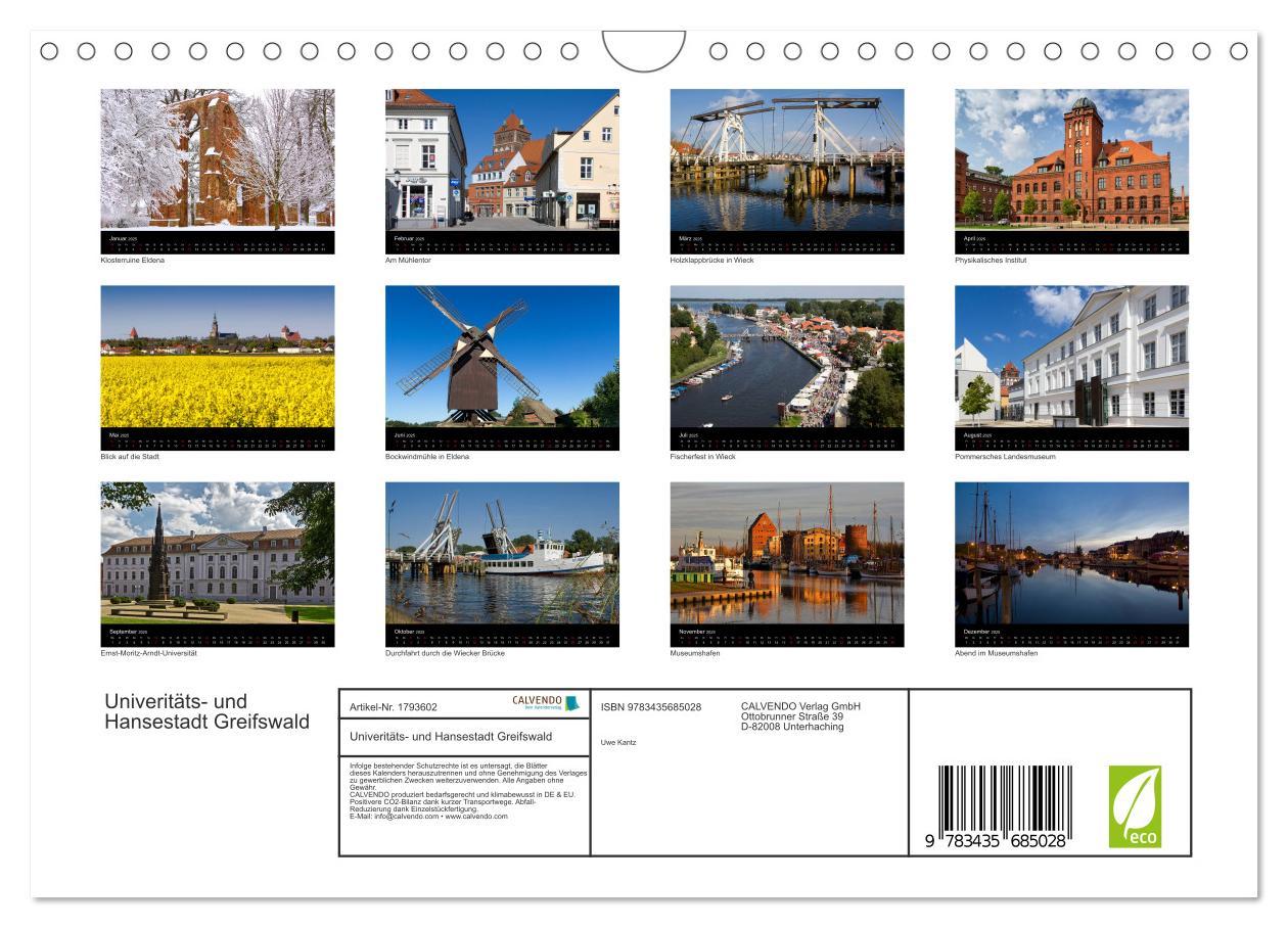 Bild: 9783435685028 | Univeritäts- und Hansestadt Greifswald (Wandkalender 2025 DIN A4...