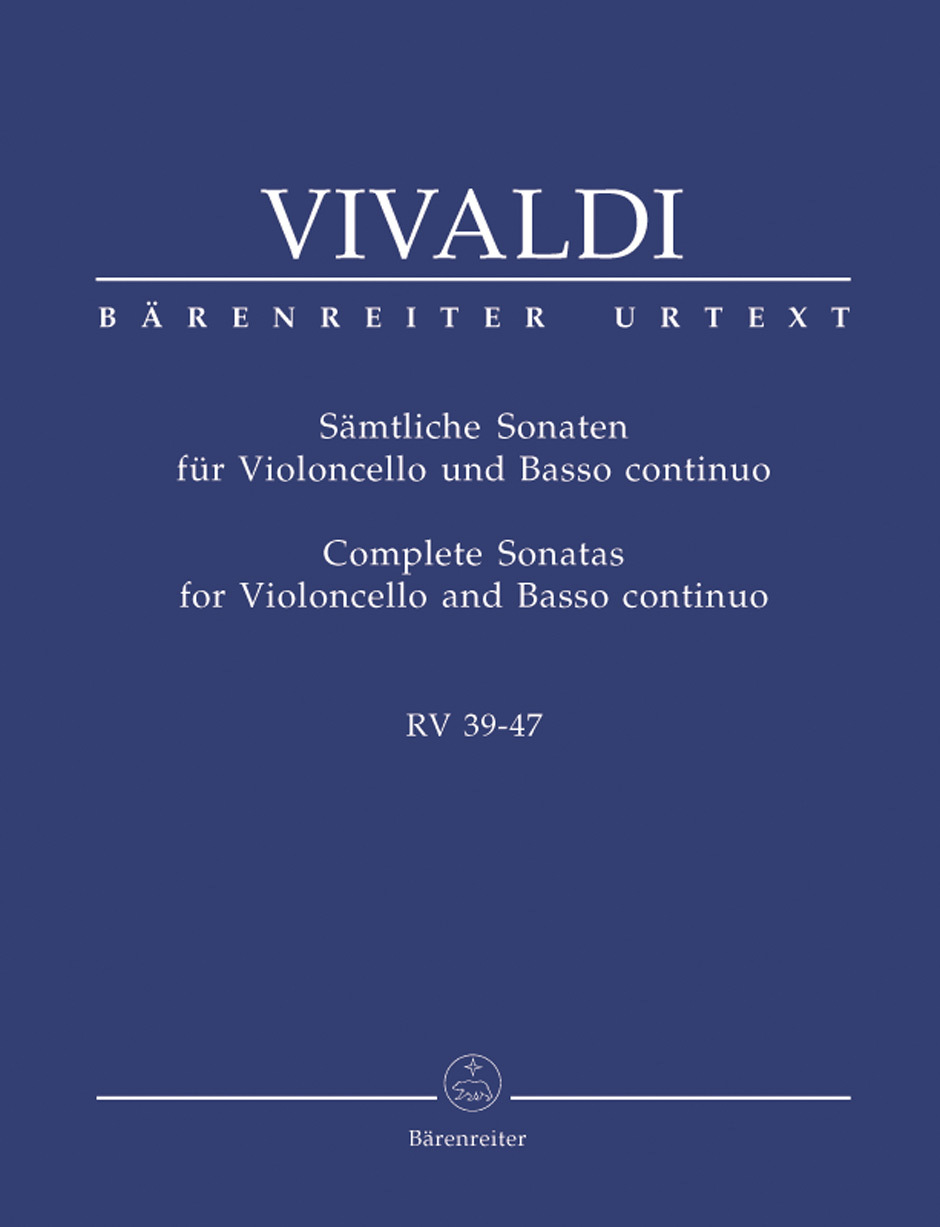 Cover: 9790006520596 | Complete Sonatas for Violoncello and Bc. RV 39-47 | Bärenreiter