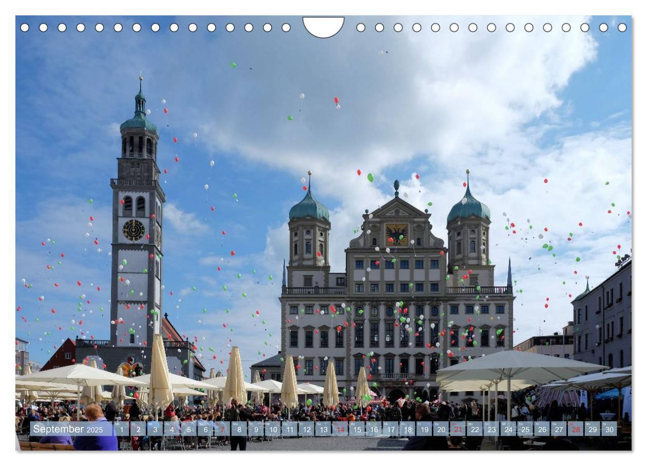 Bild: 9783435371013 | Unterwegs in Augsburg (Wandkalender 2025 DIN A4 quer), CALVENDO...