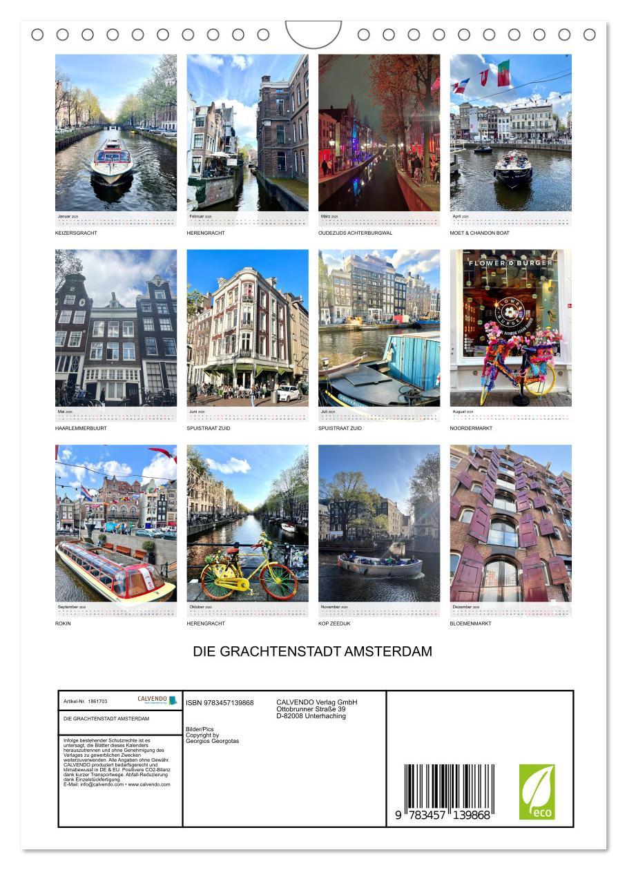 Bild: 9783457139868 | DIE GRACHTENSTADT AMSTERDAM (Wandkalender 2025 DIN A4 hoch),...