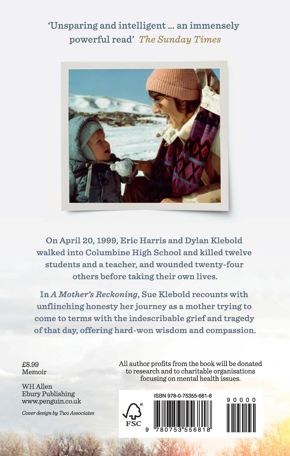 Rückseite: 9780753556818 | A Mother's Reckoning | Sue Klebold | Taschenbuch | Englisch | 2017