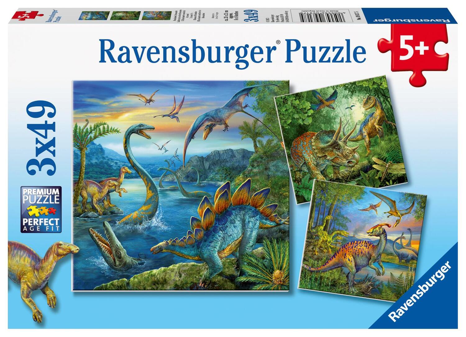 Cover: 4005556093175 | Faszination Dinosaurier. Puzzle 3 X 49 Teile | Spiel | Deutsch | 2012
