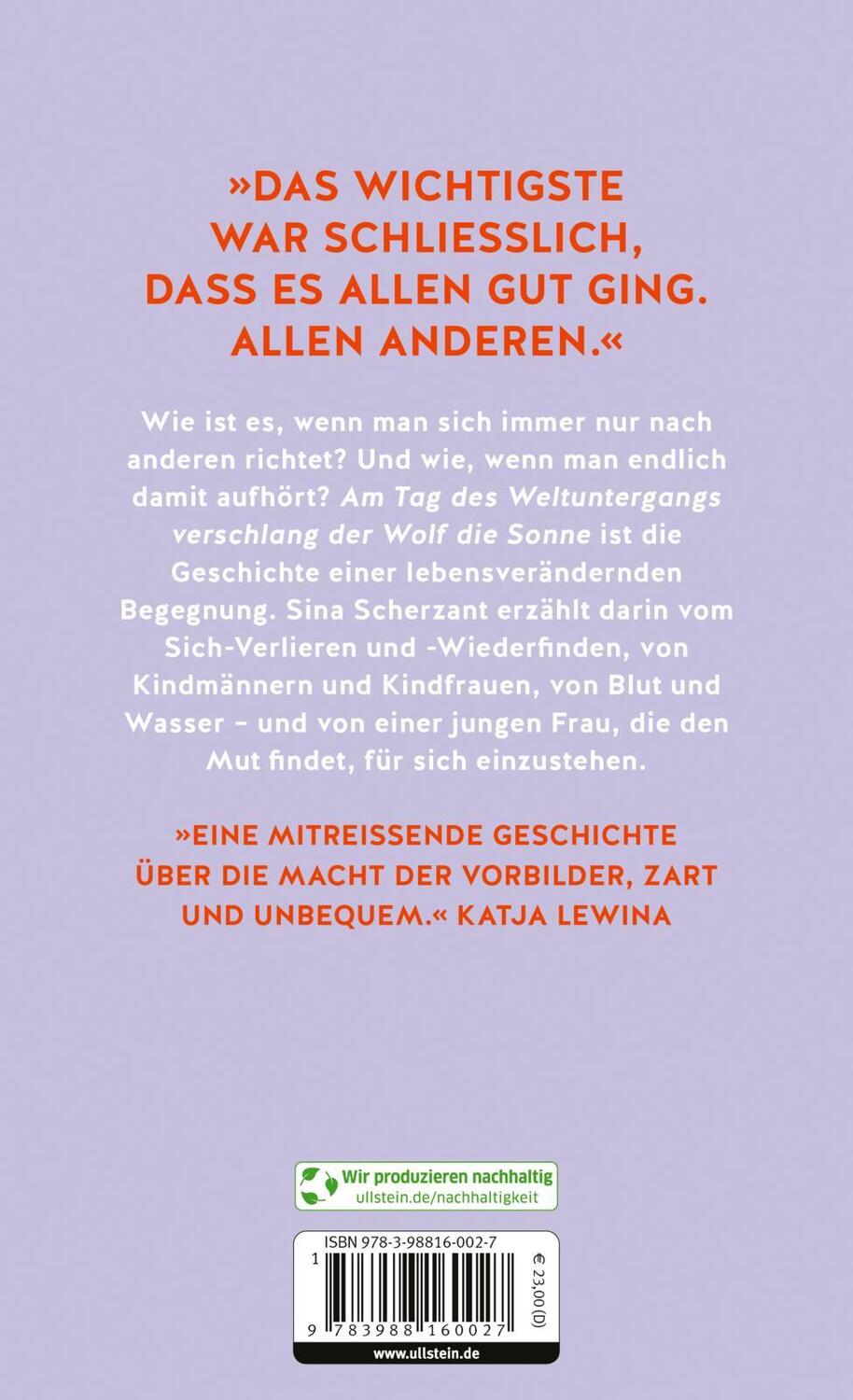 Rückseite: 9783988160027 | Am Tag des Weltuntergangs verschlang der Wolf die Sonne | Scherzant