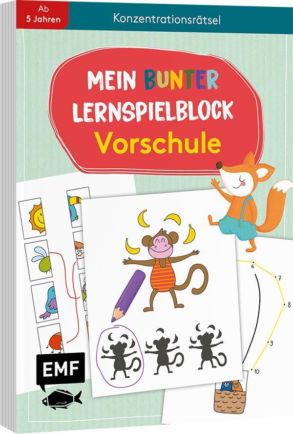 Cover: 9783745910704 | Mein bunter Lernspielblock - Vorschule: Konzentrationsrätsel | Buch