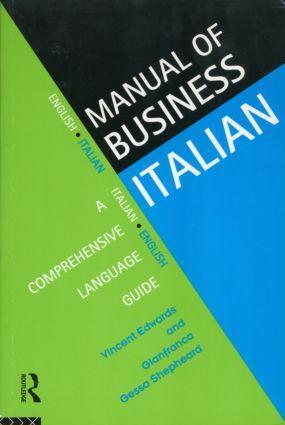 Cover: 9780415129046 | Manual of Business Italian | A Comprehensive Language Guide | Buch