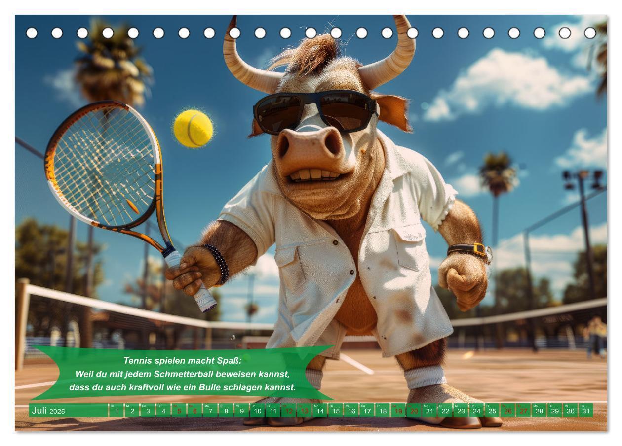 Bild: 9783457180518 | Der tierisch lustige Tennis-Kalender (Tischkalender 2025 DIN A5...