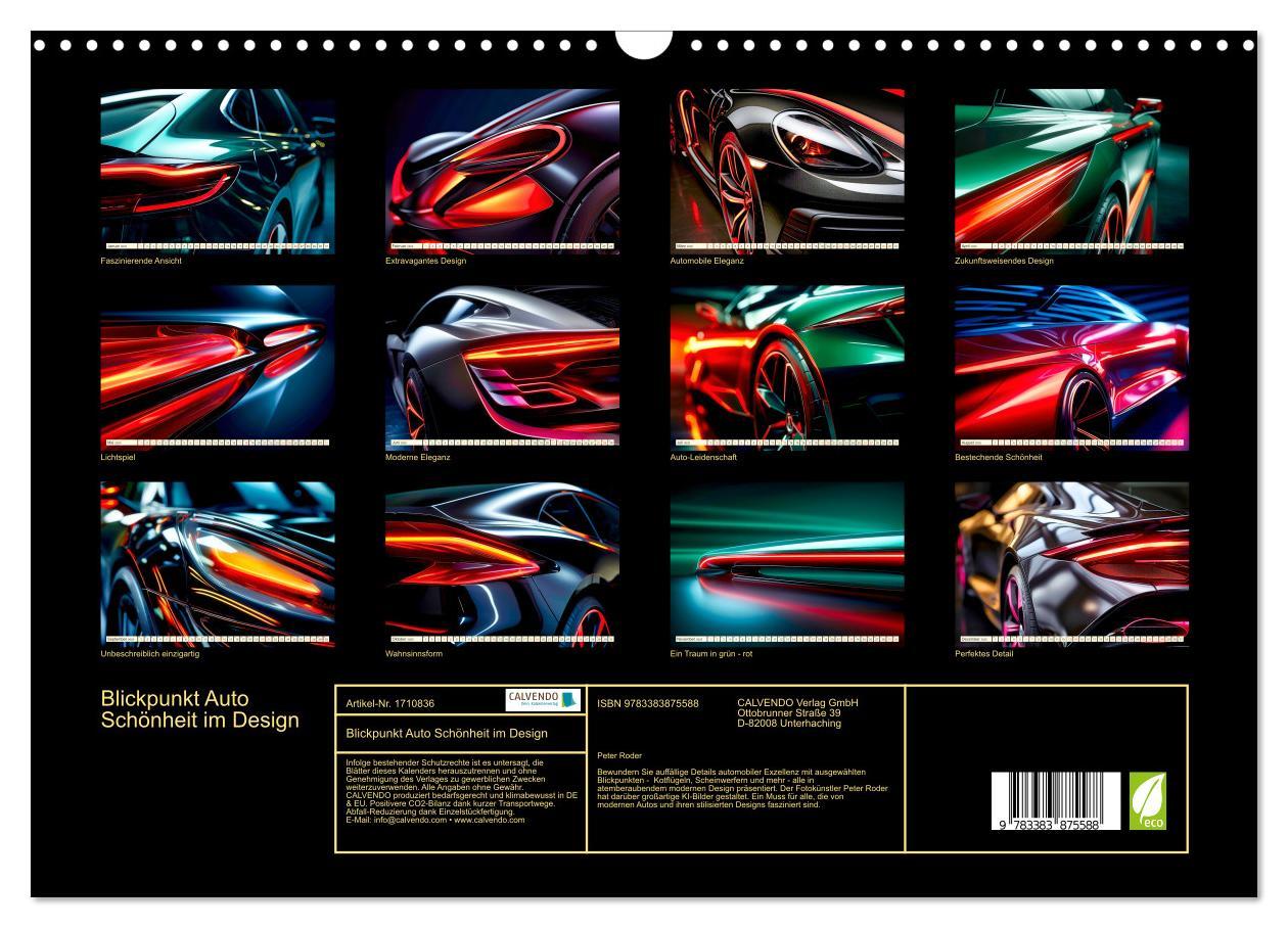 Bild: 9783383875588 | Blickpunkt Auto Schönheit im Design (Wandkalender 2025 DIN A3...