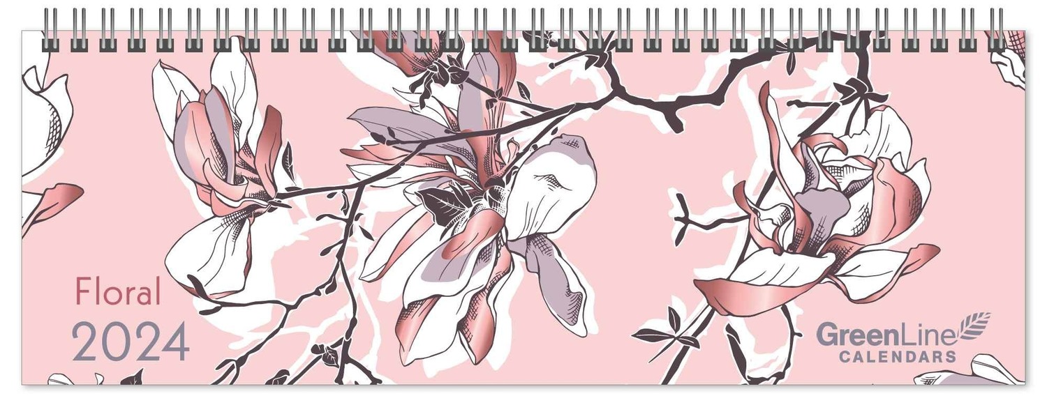 Cover: 4002725981530 | GreenLine Floral 2024 - Tischquerkalender - Tischkalender - Blumen...