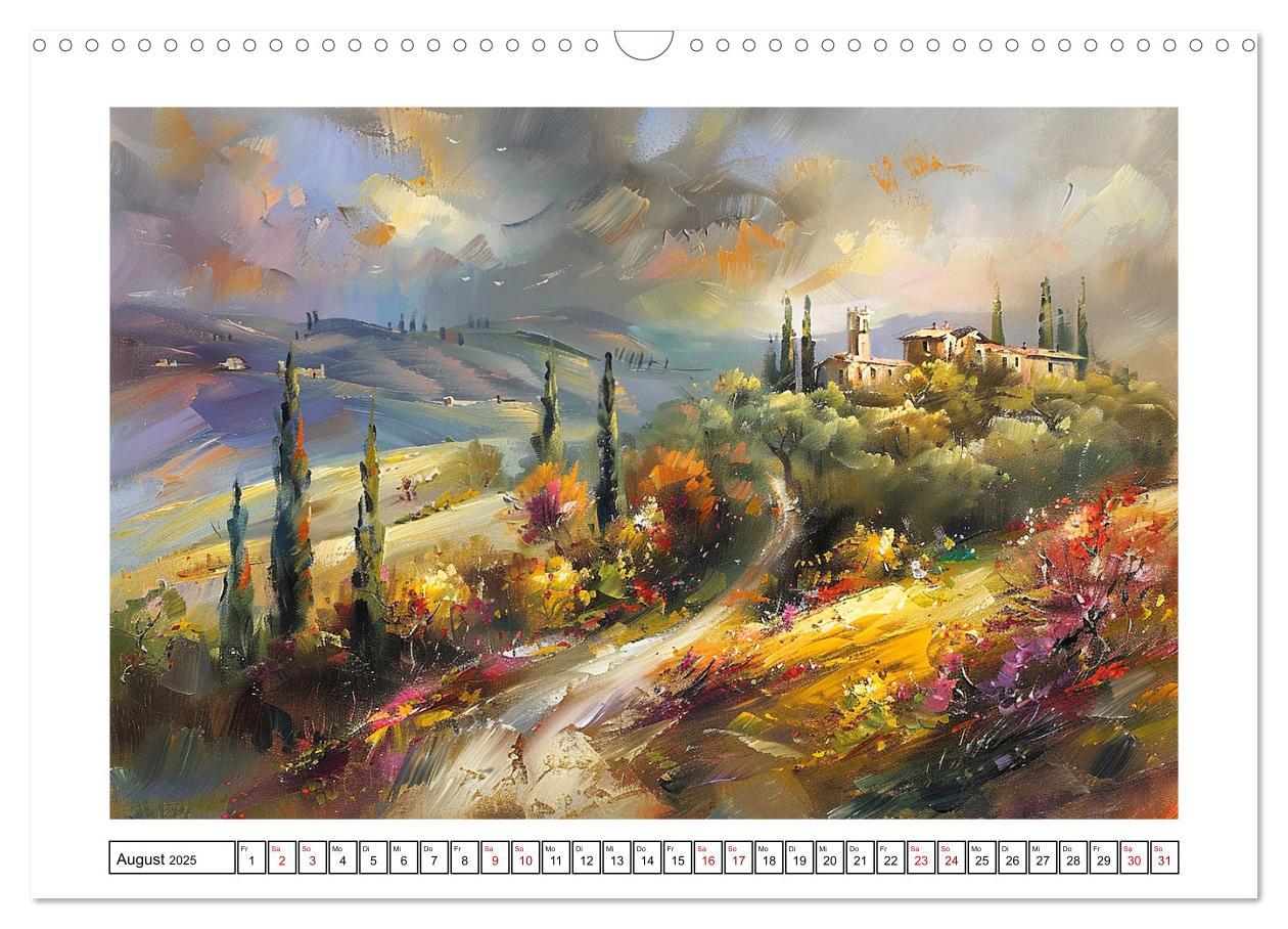 Bild: 9783457139493 | Toskana bis Provence (Wandkalender 2025 DIN A3 quer), CALVENDO...