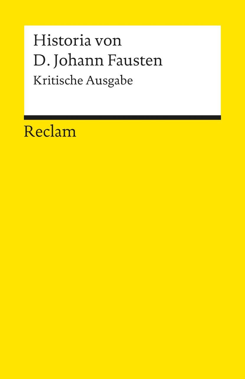 Cover: 9783150015162 | Historia von D. Johann Fausten | Stephan Füssel (u. a.) | Taschenbuch