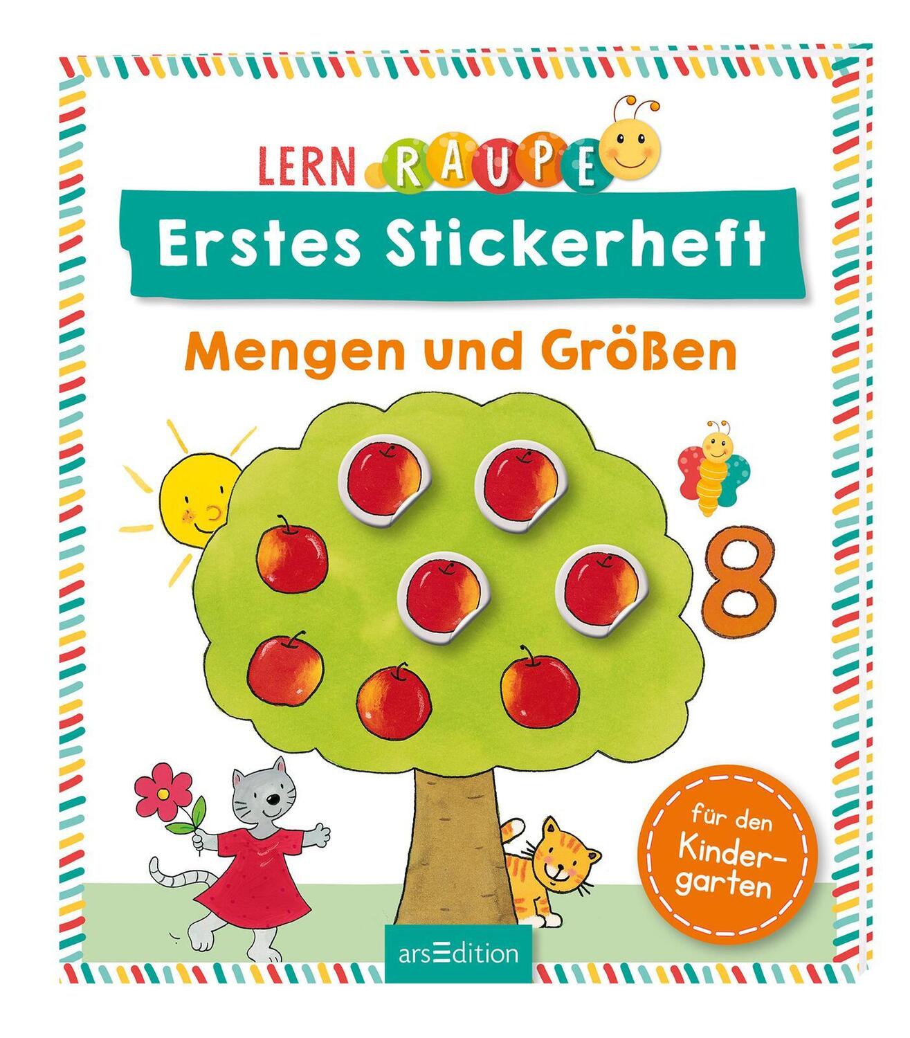 Cover: 9783845841915 | Lernraupe - Erstes Stickerheft - Mengen und Größen | Taschenbuch