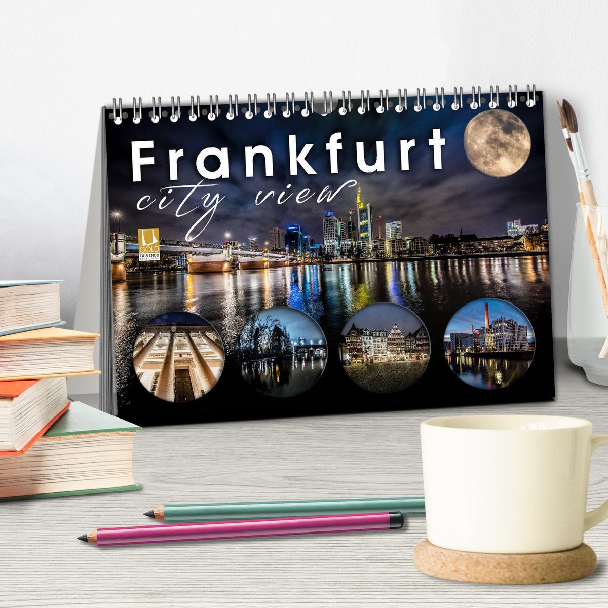 Bild: 9783435400416 | Frankfurt city view (Tischkalender 2025 DIN A5 quer), CALVENDO...