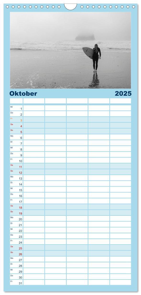 Bild: 9783457122884 | Familienplaner 2025 - Surfen - so cool mit 5 Spalten (Wandkalender,...