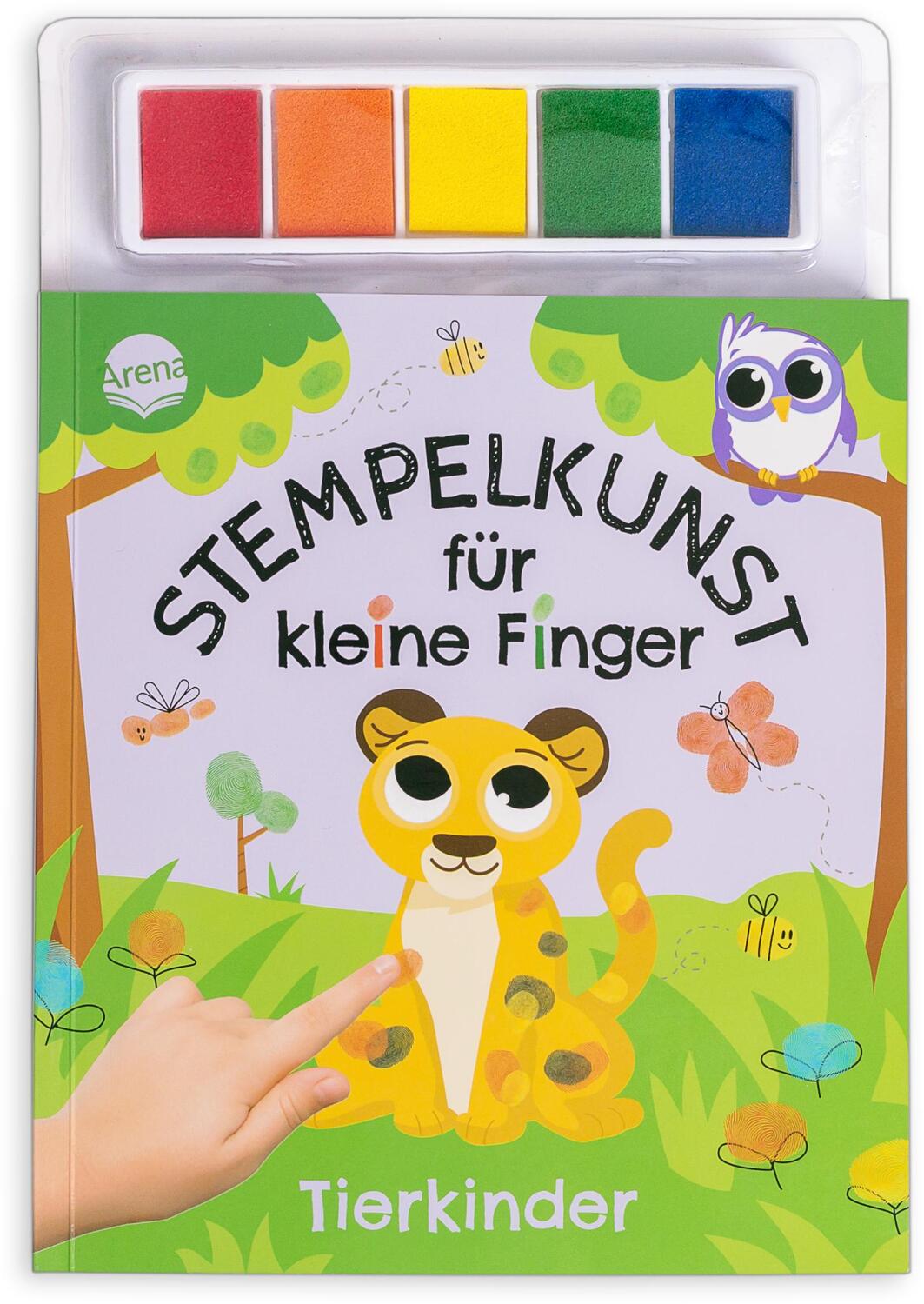 Cover: 9783401719382 | Stempelkunst für kleine Finger. Tierkinder | Hinkler | Taschenbuch