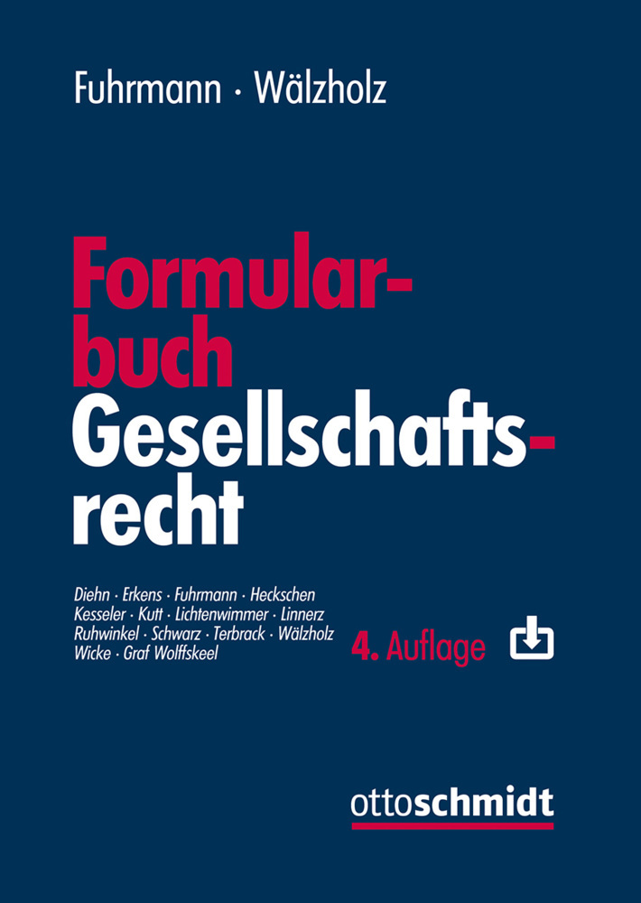 Cover: 9783504300227 | Formularbuch Gesellschaftsrecht | Lambertus J. Fuhrmann (u. a.) | Buch