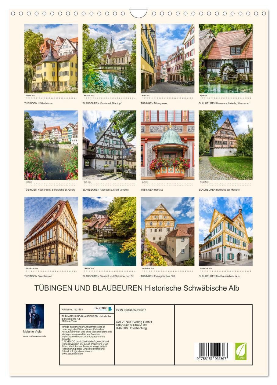 Bild: 9783435955367 | TÜBINGEN UND BLAUBEUREN Historische Schwäbische Alb (Wandkalender...