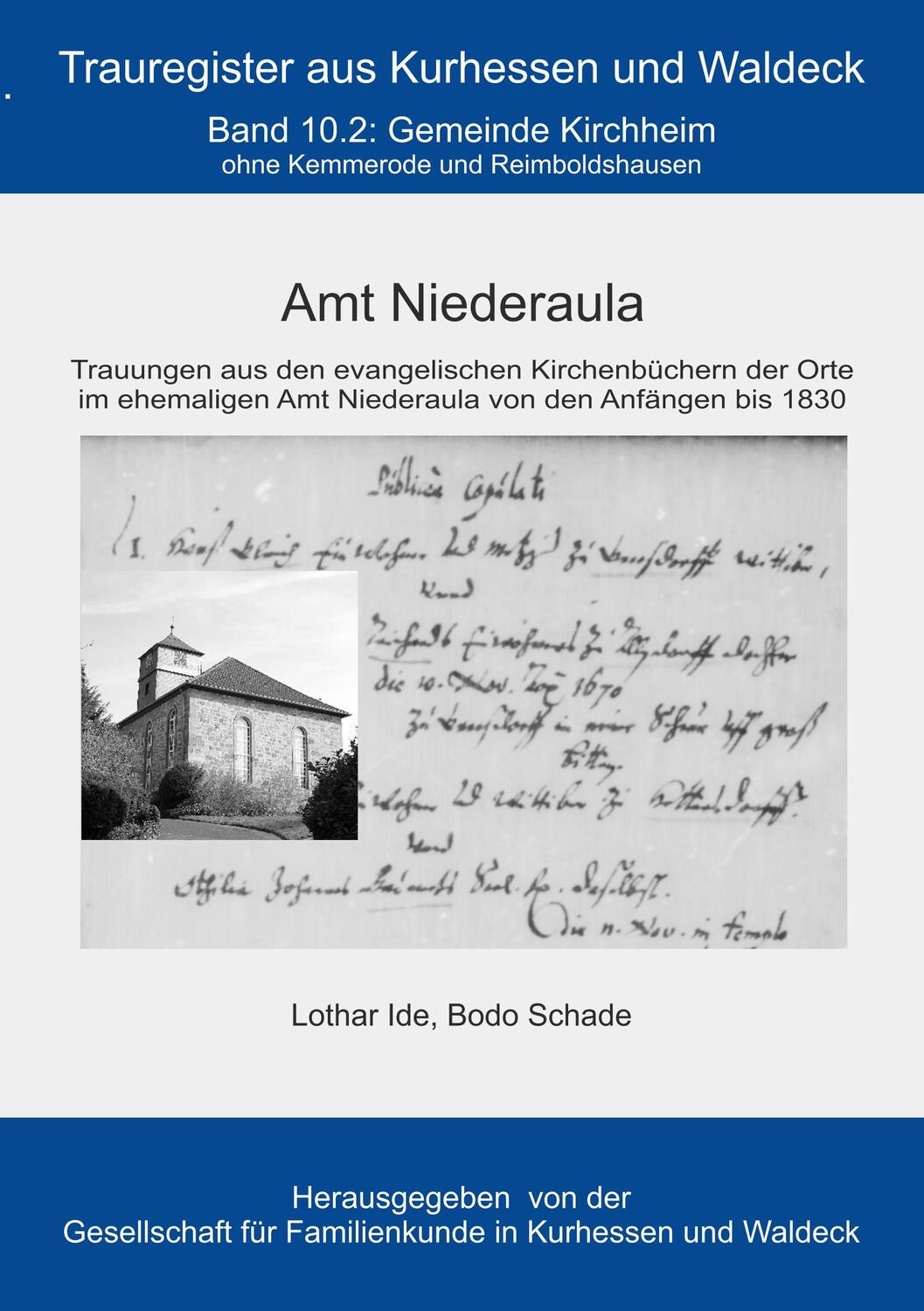 Cover: 9783734790836 | Amt Niederaula | Gemeide Kirchheim ohne Reimboldshausen und Kemmerode