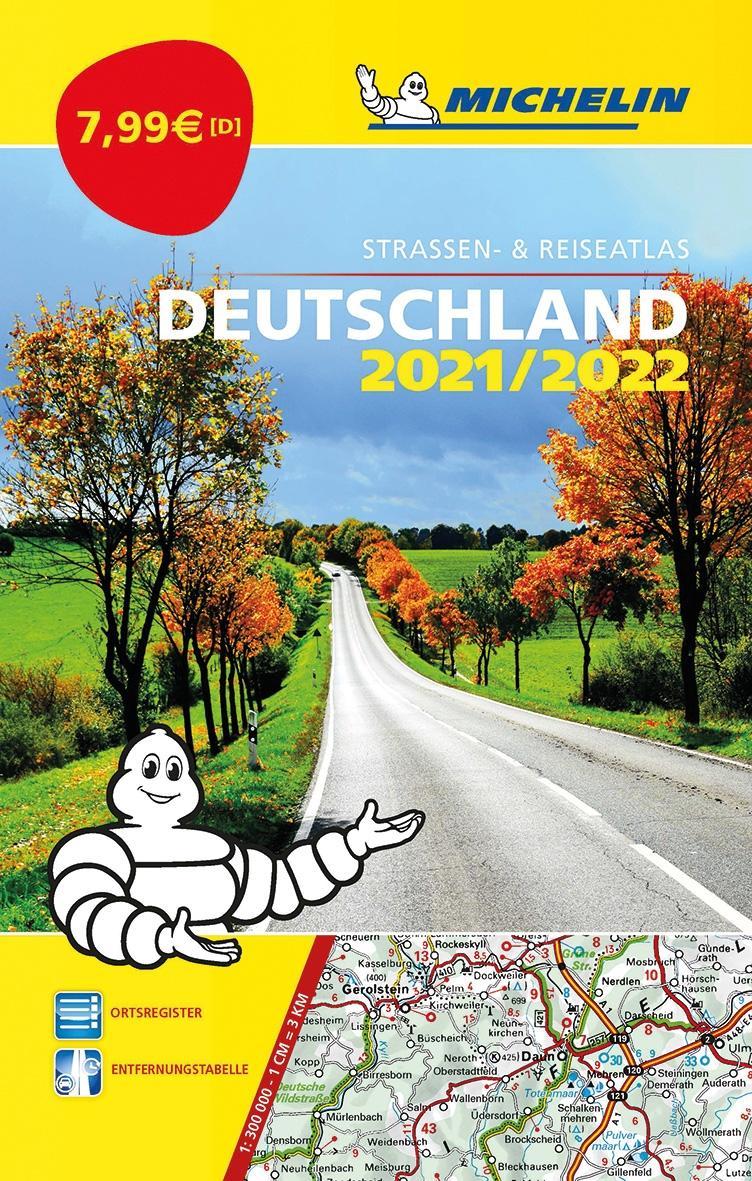 Cover: 9782067244474 | Michelin Kompaktatlas Deutschland 2021/2022 | MICHELIN Atlanten | 2020