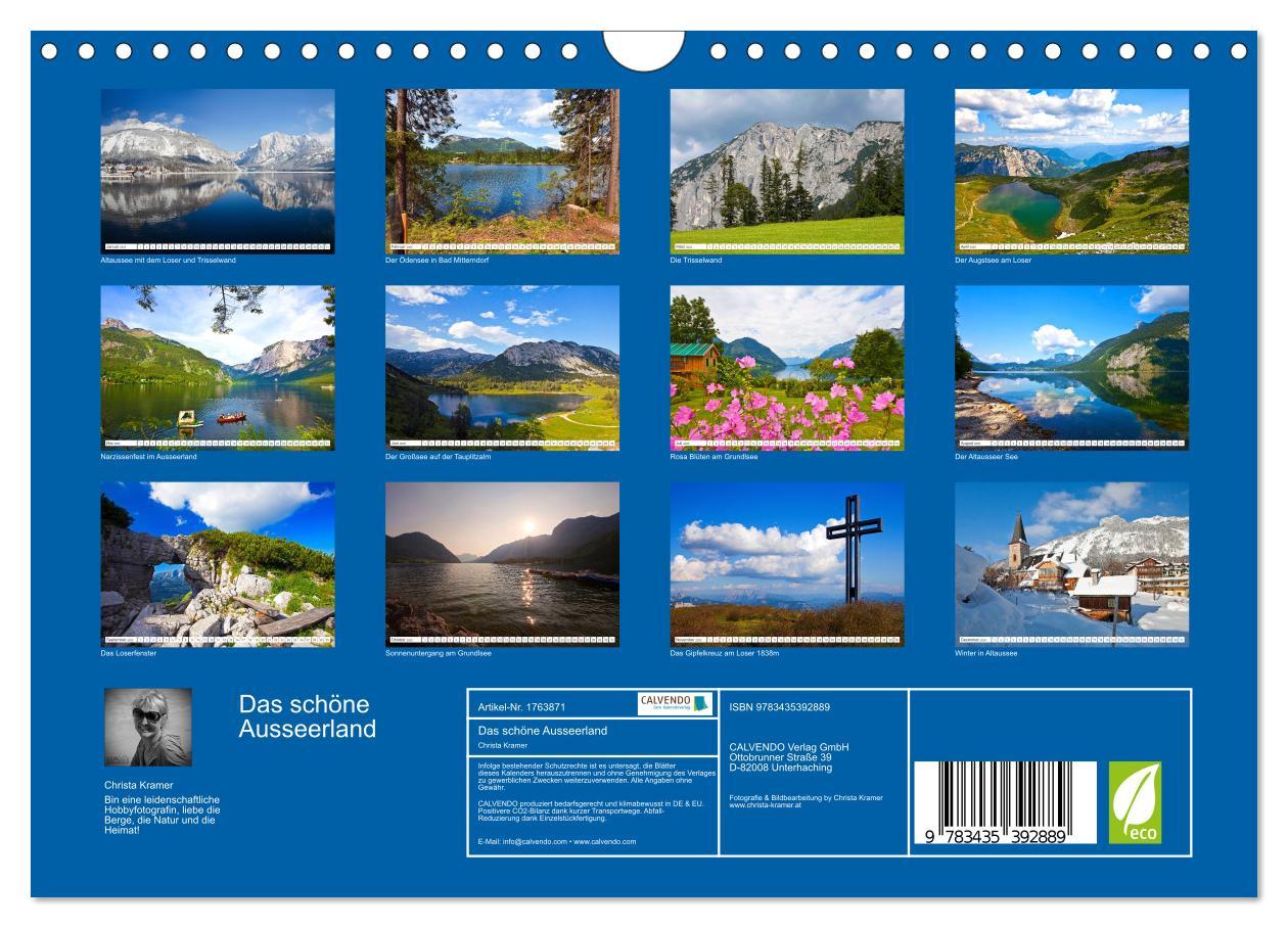 Bild: 9783435392889 | Das schöne Ausseerland (Wandkalender 2025 DIN A4 quer), CALVENDO...