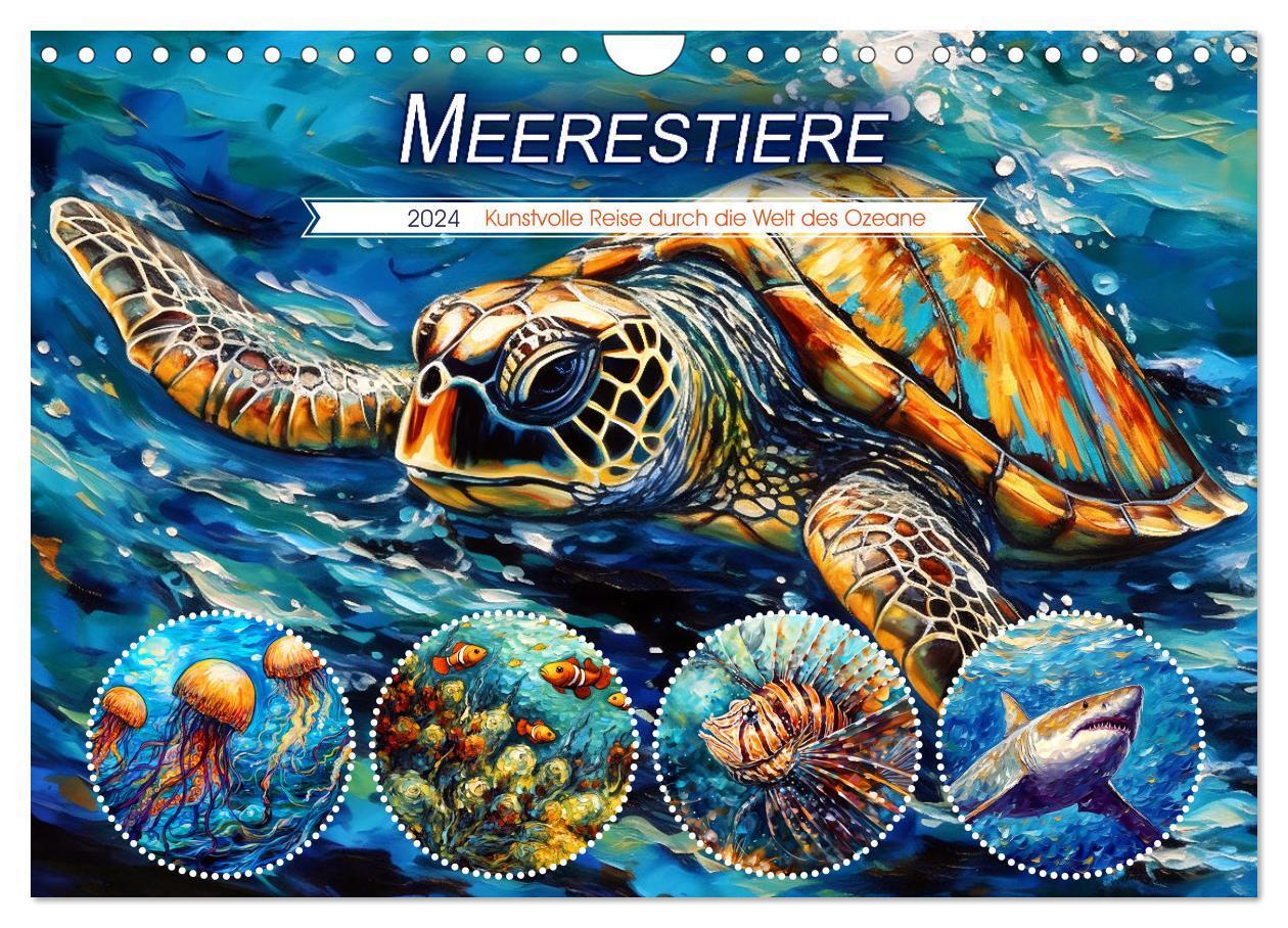 Cover: 9783383225505 | Meerestiere - Kunstvolle Reise durch die Welt der Ozeane...