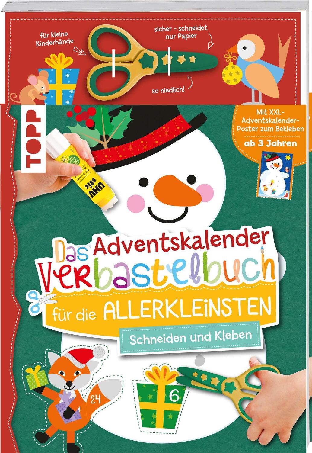 Cover: 9783735890023 | Das Adventskalender-Verbastelbuch für die Allerkleinsten. Schneiden...