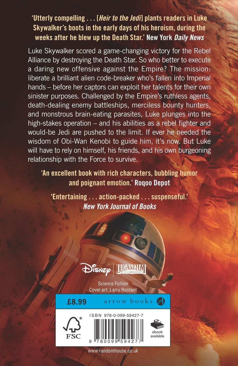 Rückseite: 9780099594277 | Star Wars: Heir to the Jedi | Kevin Hearne | Taschenbuch | 310 S.