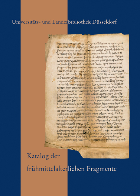 Cover: 9783895003516 | Katalog der frühmittelalterlichen Fragmente der Universitäts- und...