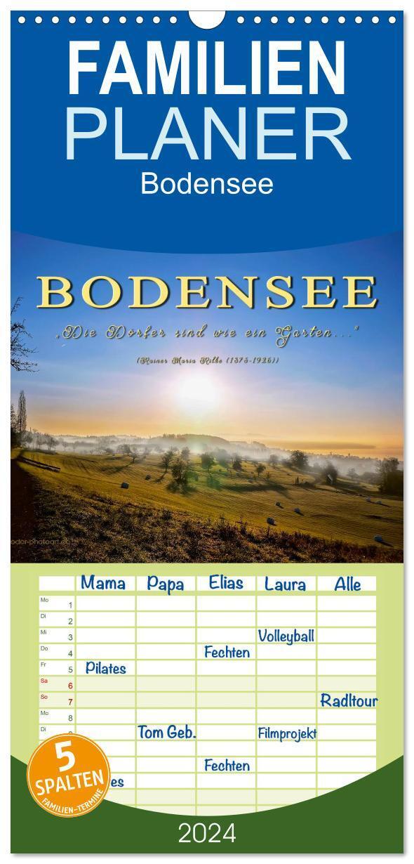Cover: 9783675830905 | Familienplaner 2024 - Bodensee - "Die Dörfer sind wie ein Garten...