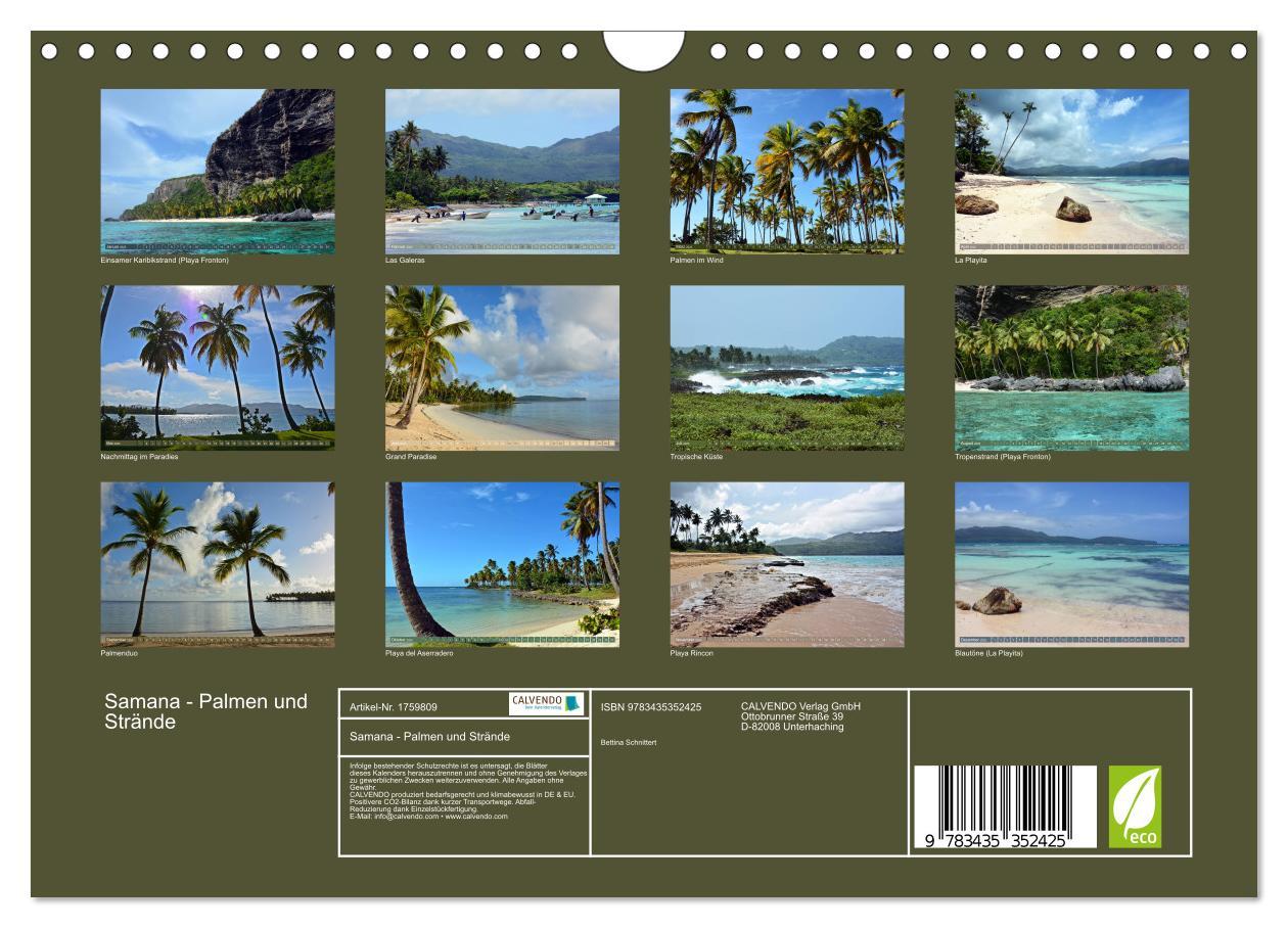 Bild: 9783435352425 | Samana - Palmen und Strände (Wandkalender 2025 DIN A4 quer),...