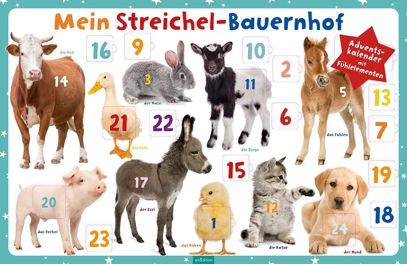 Cover: 4014489125525 | Mein Streichel-Bauernhof | Adventskalender mit Fühlelementen | 2 S.