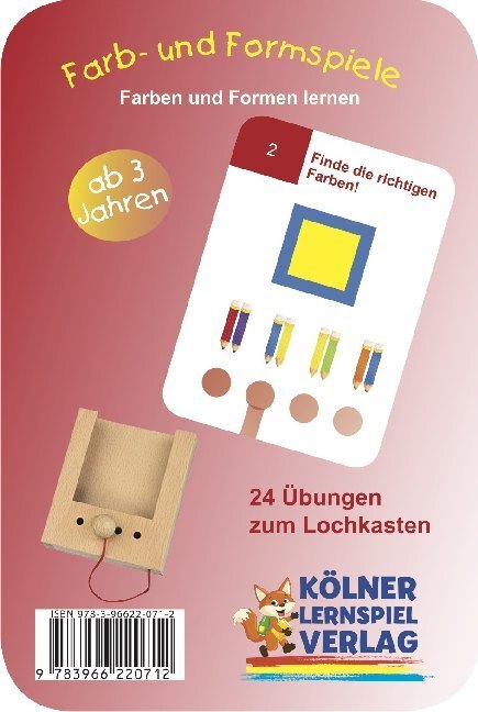 Cover: 9783966220712 | Farb- und Formenspiele | Stück | 2020 | Kölner Lernspielverlag