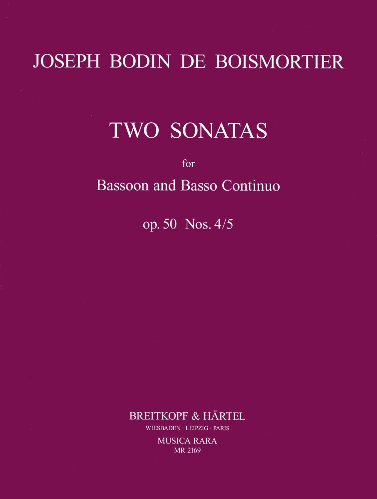 Cover: 9790004487198 | Sonaten in d, c, op. 50/4-5 | JOSEPH BOISMORTIER | Buch | 2018