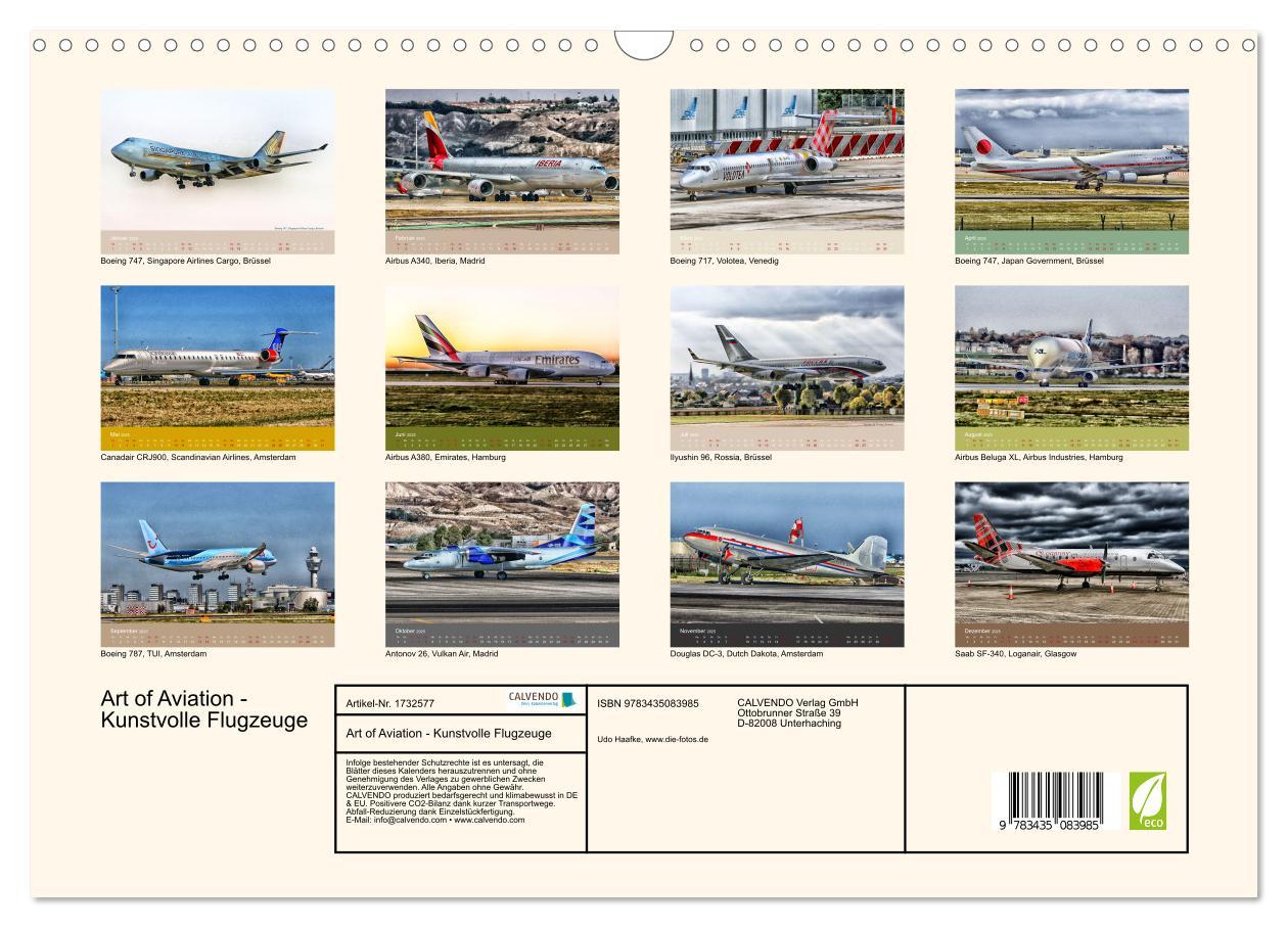 Bild: 9783435083985 | Art of Aviation - Kunstvolle Flugzeuge (Wandkalender 2025 DIN A3...