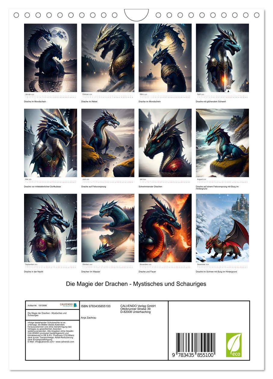 Bild: 9783435855100 | Die Magie der Drachen - Mystisches und Schauriges (Wandkalender...