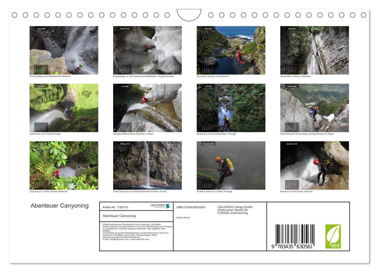 Bild: 9783435630561 | Abenteuer Canyoning (Wandkalender 2025 DIN A4 quer), CALVENDO...