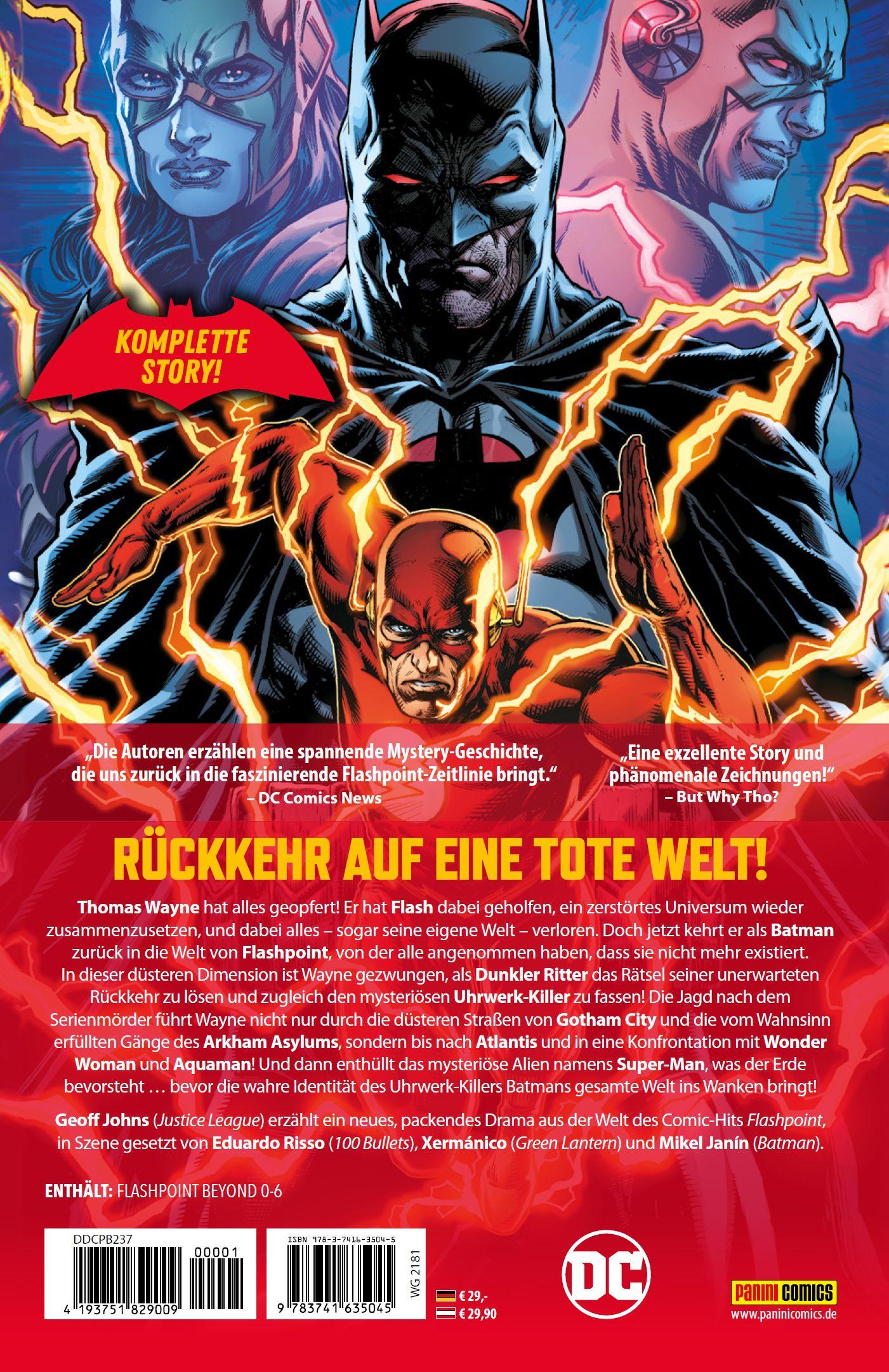 Rückseite: 9783741635045 | Batman: Flashpoint Beyond | Geoff Johns (u. a.) | Taschenbuch | 236 S.