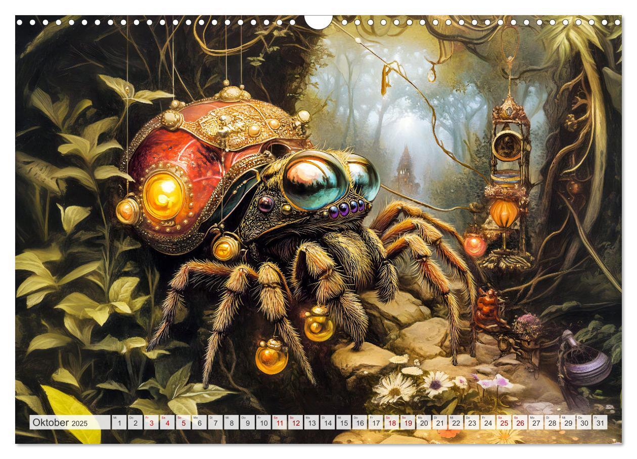 Bild: 9783457217832 | Magische Wesen im Zauberland - Fantasie-Tiere im Steampunk-Kalender...