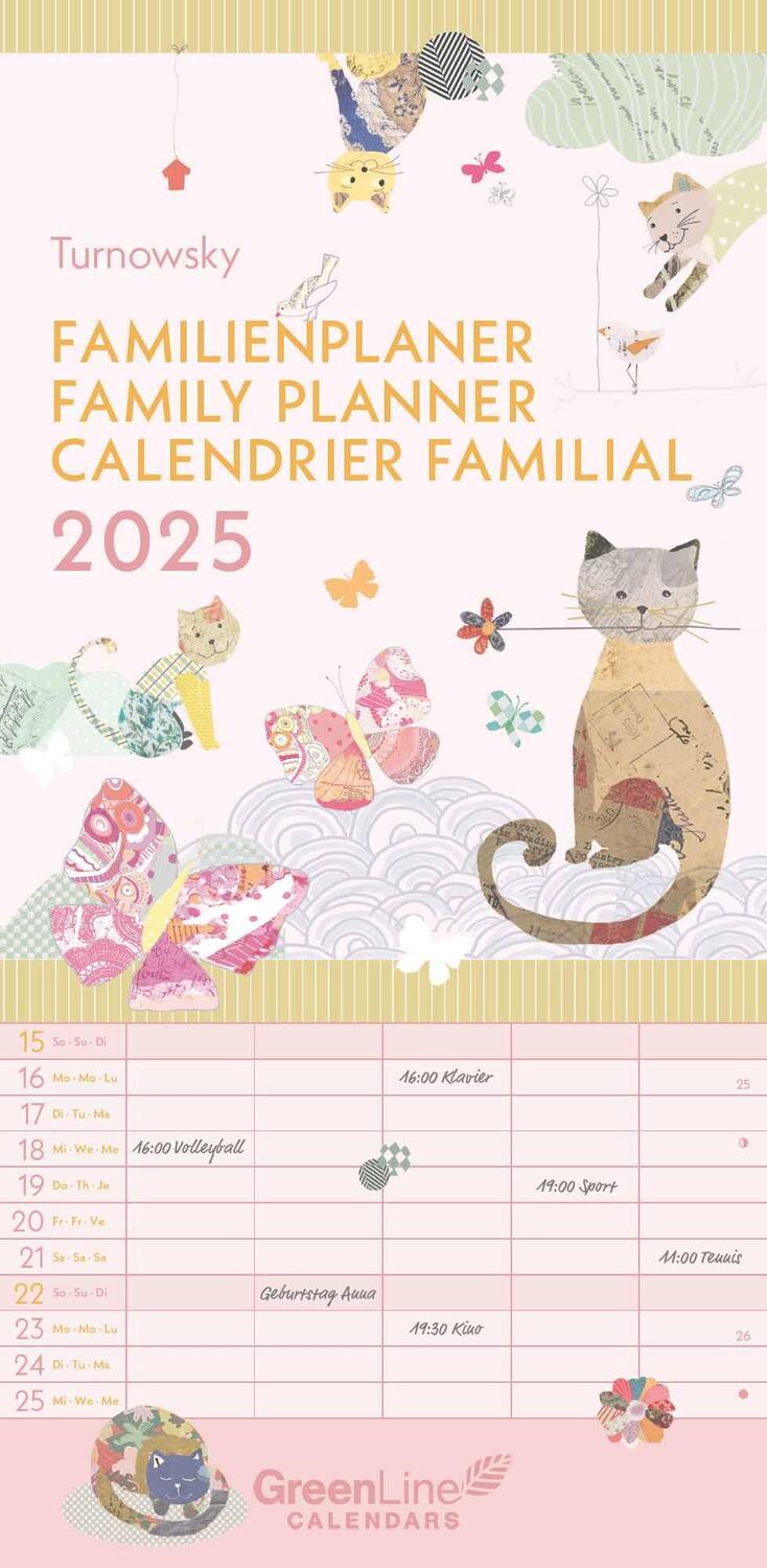 Cover: 4002725981714 | GreenLine Turnowsky 2025 Familienplaner -Wandkalender -...