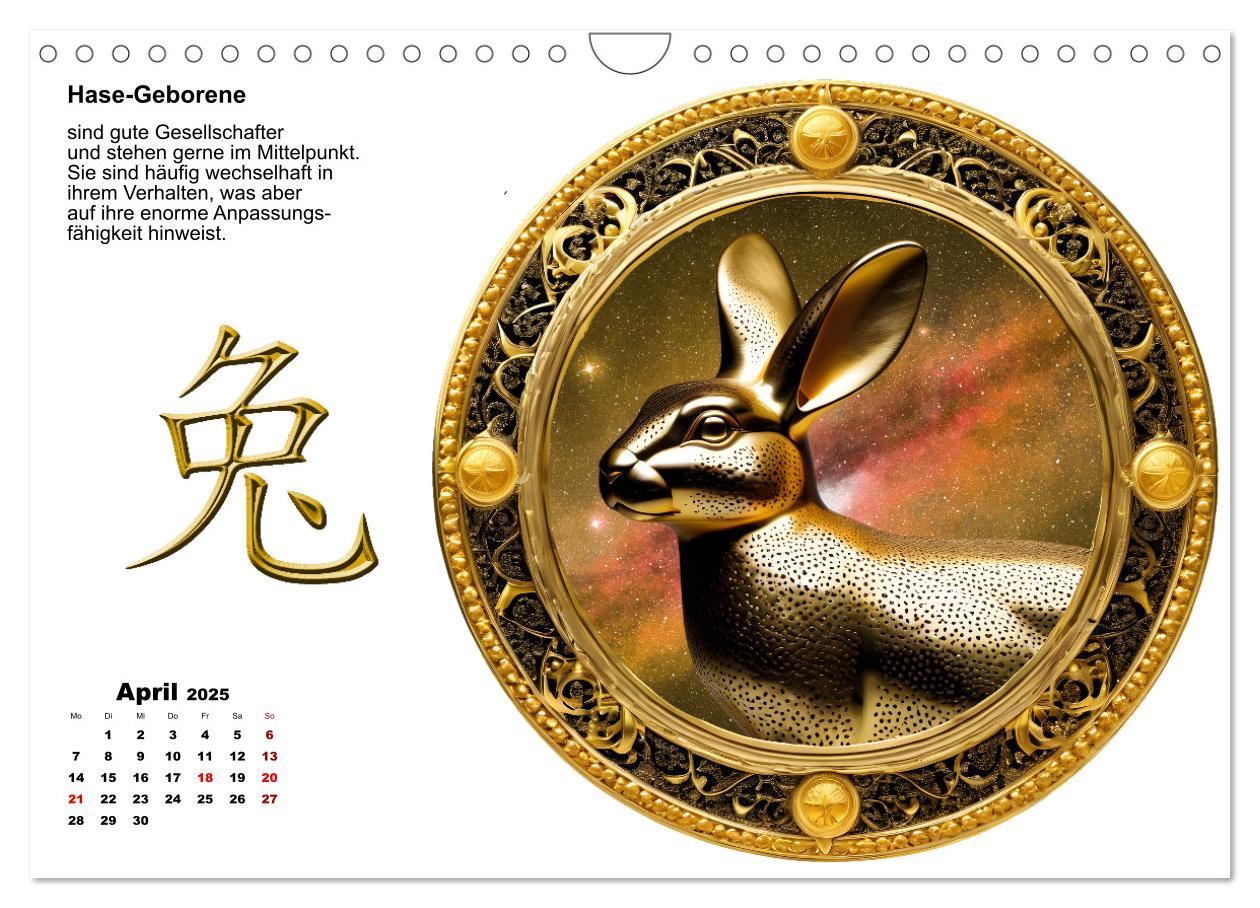 Bild: 9783457225141 | Chinesische Sternzeichen (Wandkalender 2025 DIN A4 quer), CALVENDO...