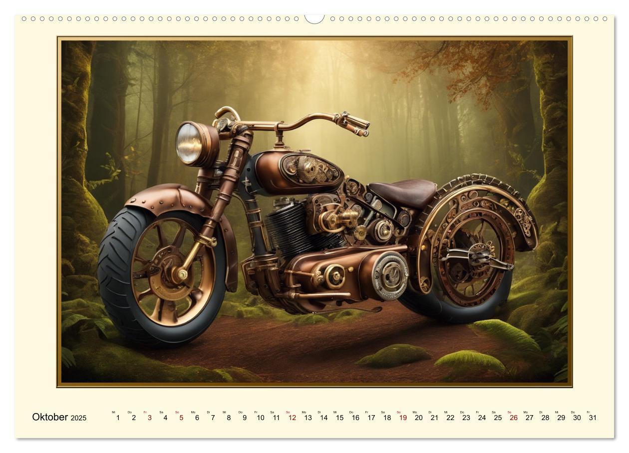 Bild: 9783457139592 | Motorräder im Steampunk-Style (Wandkalender 2025 DIN A2 quer),...