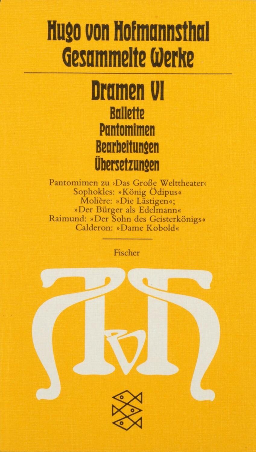 Cover: 9783596221646 | Dramen VI | Hugo von Hofmannsthal | Taschenbuch | 716 S. | Deutsch