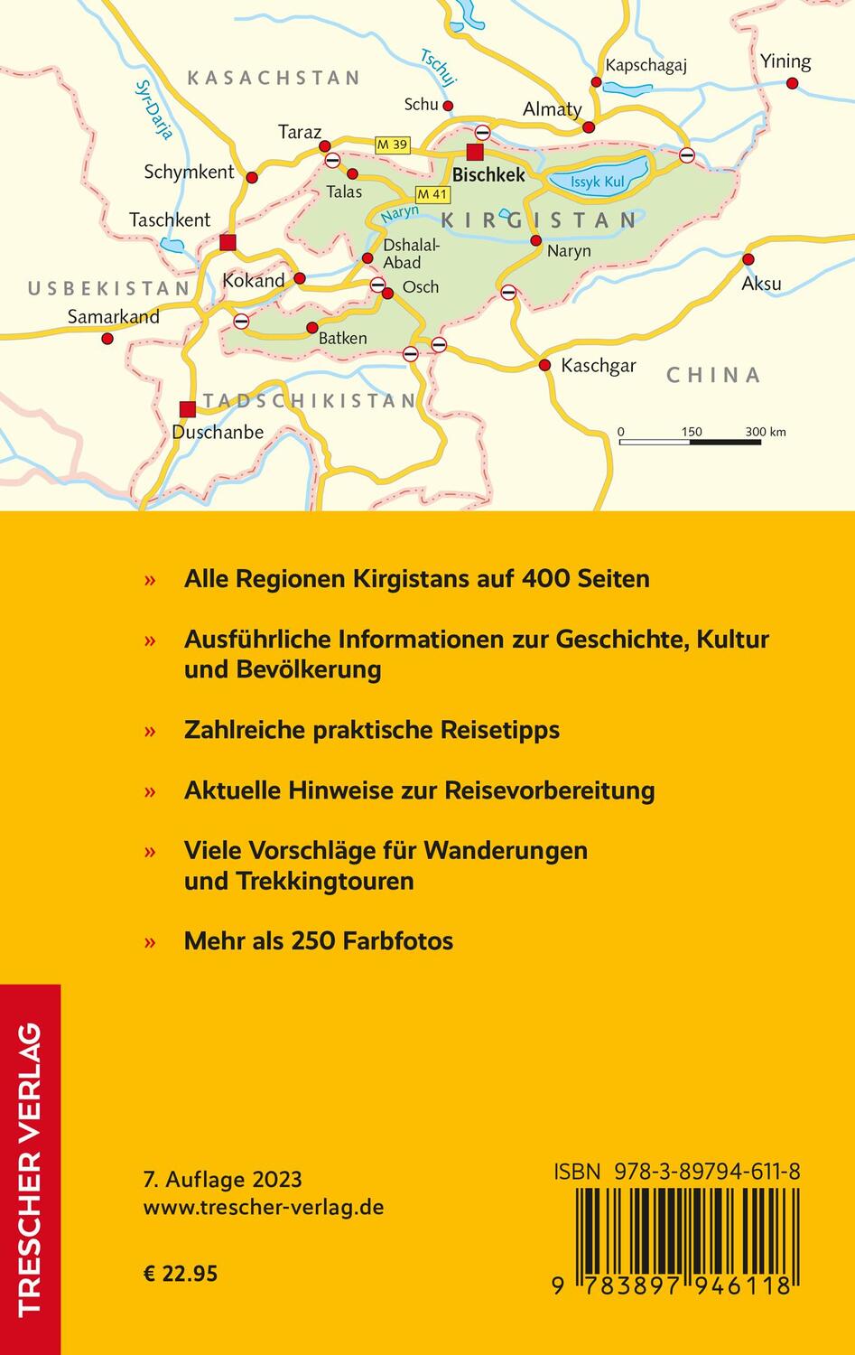 Rückseite: 9783897946118 | TRESCHER Reiseführer Kirgistan | Dagmar Schreiber (u. a.) | Buch