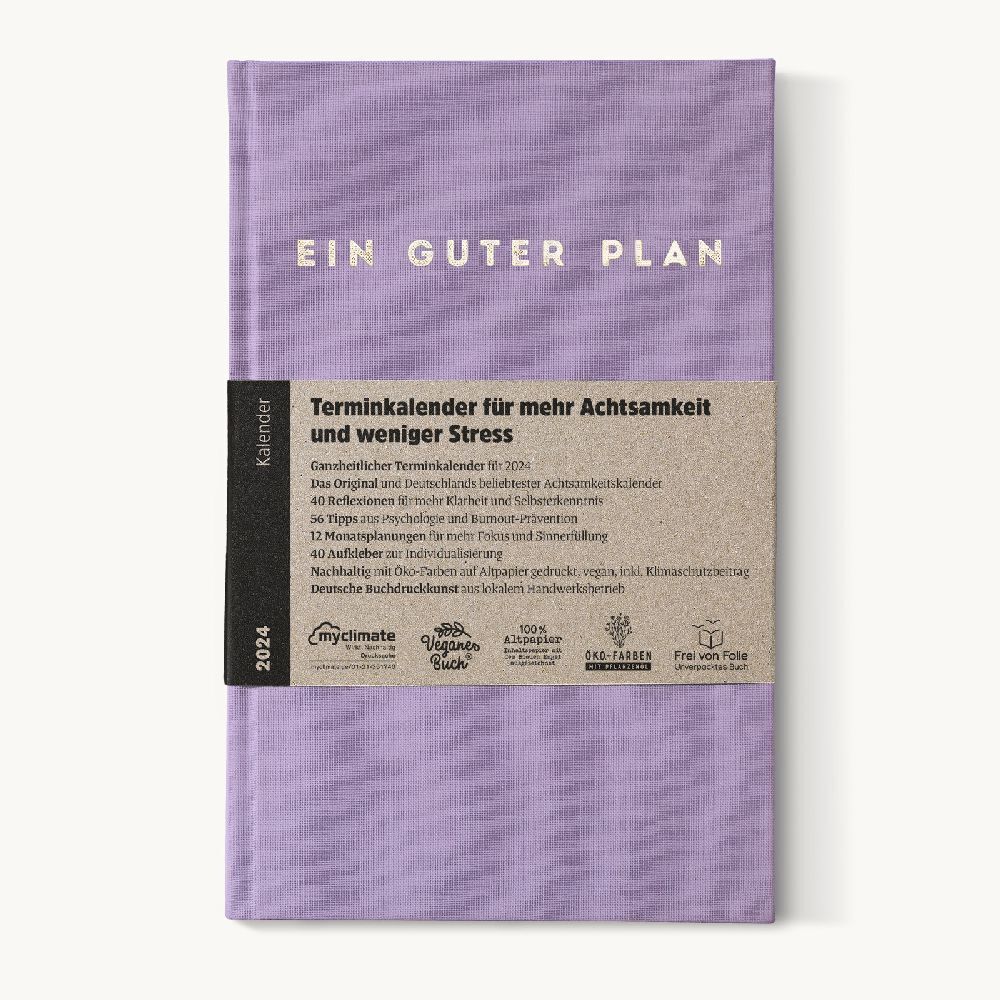 Cover: 4260653842280 | Ein guter Plan 2024, Lavendel | Jan Lenarz | Kalender | Leinen | 2024
