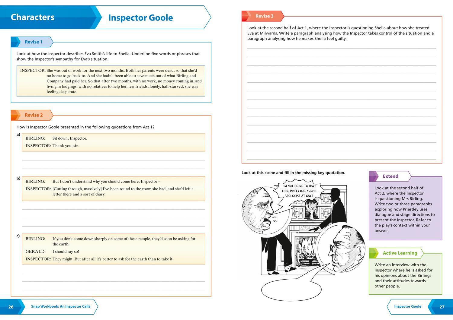 Bild: 9780008355265 | An Inspector Calls: AQA GCSE 9-1 English Literature Workbook | Gcse