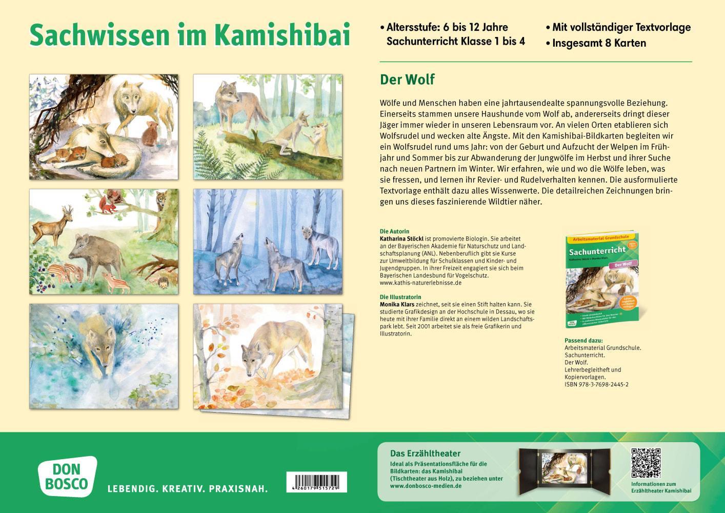 Bild: 4260179515729 | Der Wolf. Kamishibai Bildkartenset. | Katharina Stöckl-Bauer | Box