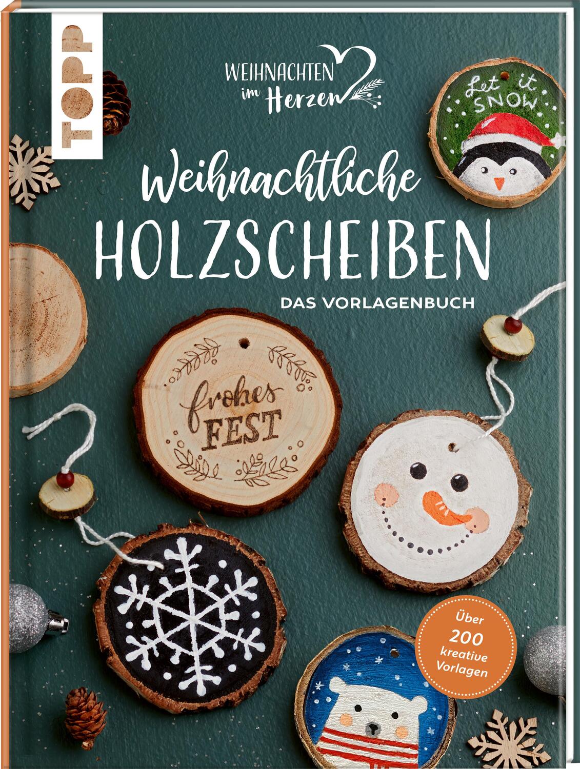Cover: 9783735850546 | Weihnachtliche Holzscheiben. Das Vorlagenbuch für dekorative...