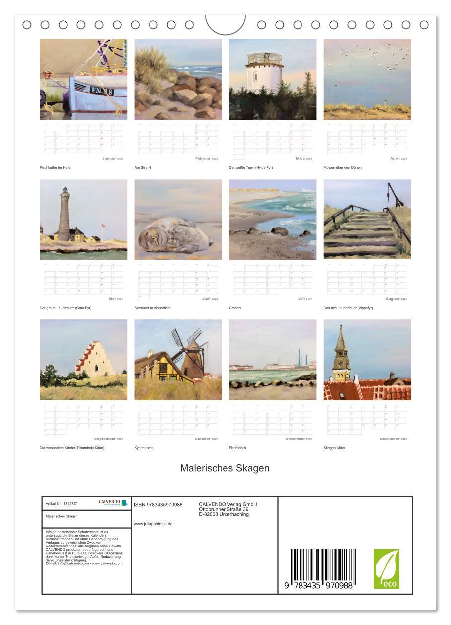 Bild: 9783435970988 | Malerisches Skagen (Wandkalender 2025 DIN A4 hoch), CALVENDO...