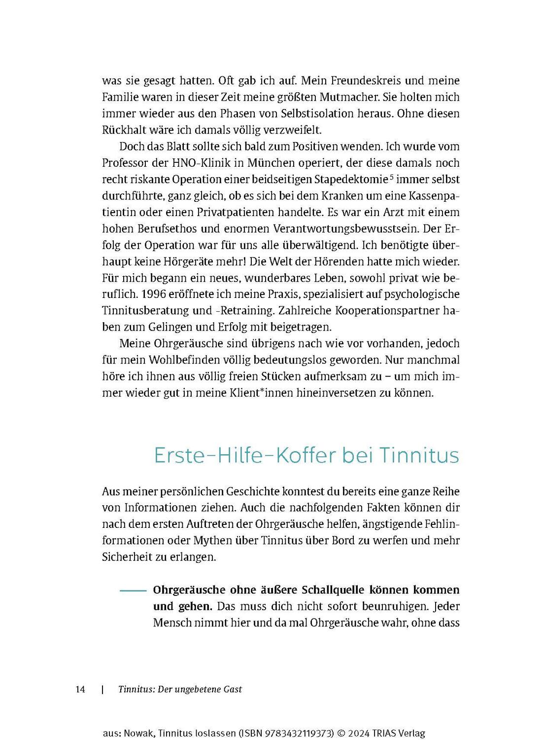 Bild: 9783432119373 | Tinnitus loslassen | Annette Nowak | Taschenbuch | Broschiert (KB)